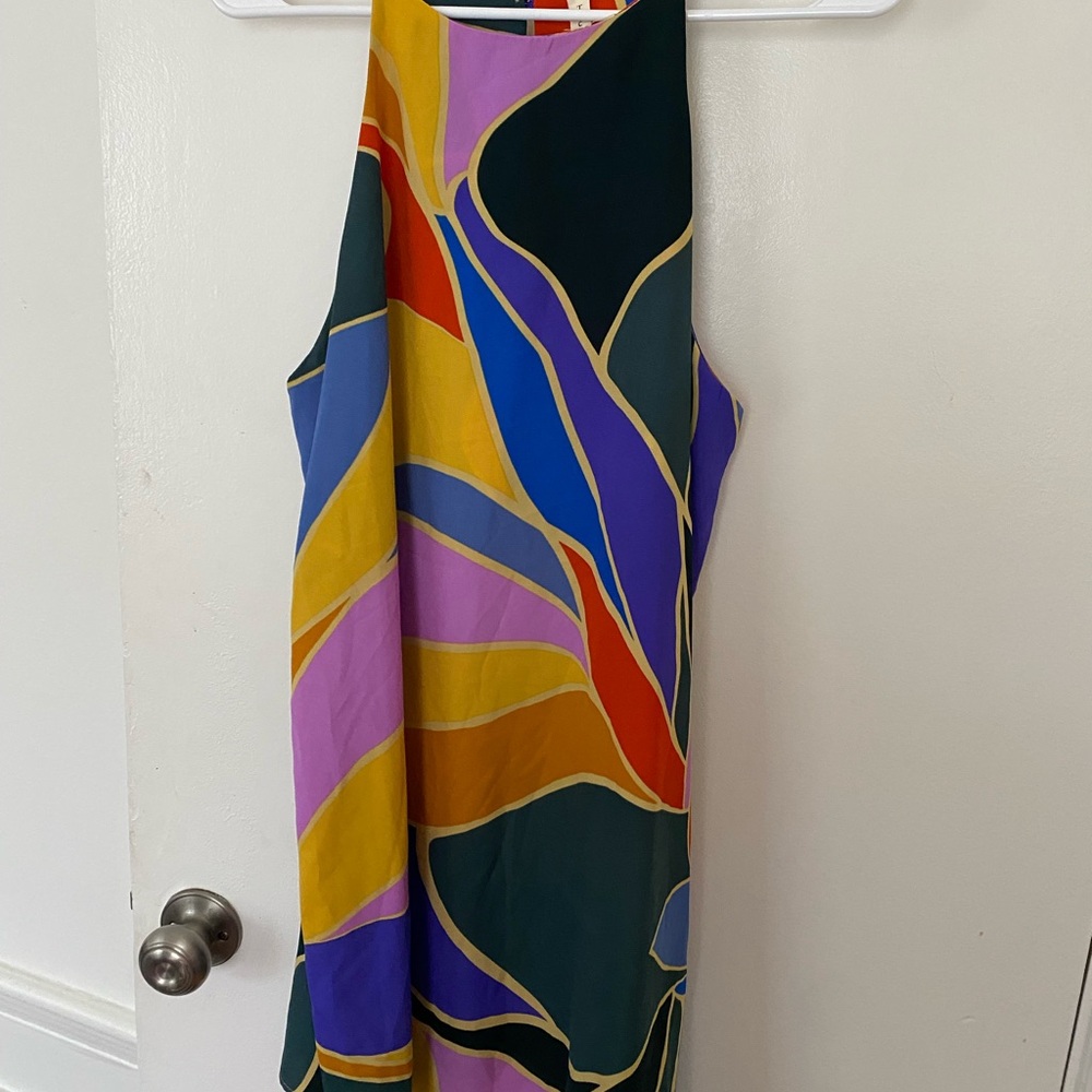 Multicolor Abstract Sleeveless Dress
